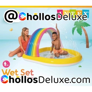 Piscina Infantil Arco Iris Intex con Toldo y Aspersor