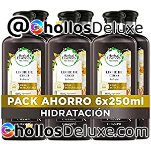 6x Herbal Essences Champú Leche De Coco