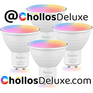 4x Bombillas Inteligentes LED GU10 RGB Alexa/Google