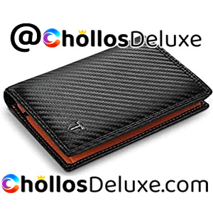 Cartera Cuero de Fibra de Carbono con Protección RFID