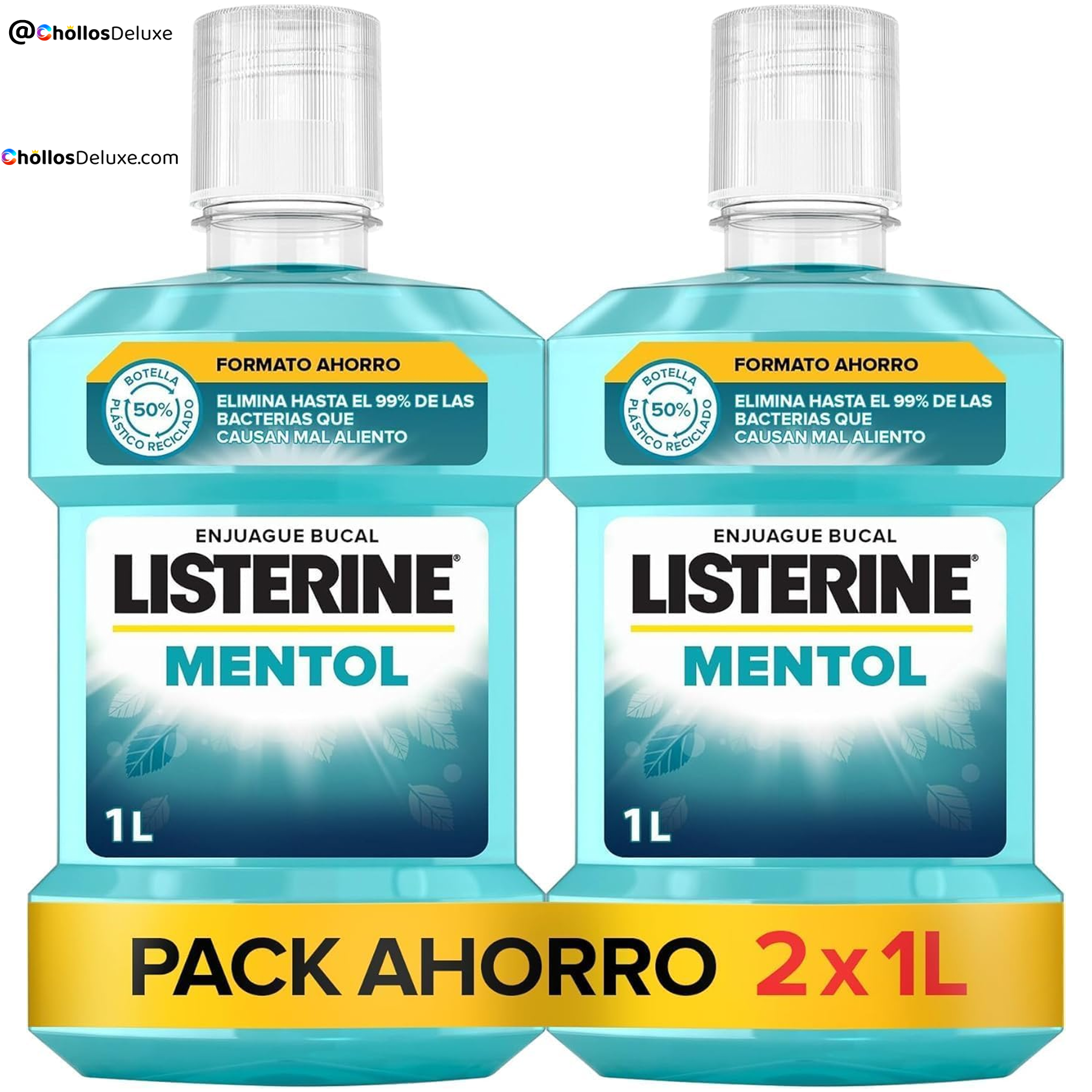 2x Listerine Mentol Enjuague Bucal 1L