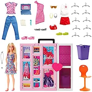 Maletín Barbie Fashionista Armario de Ensueño 2.0 +Muñeca +30 Accesorios