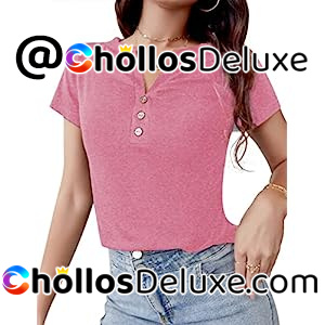 Camisa Mujer Manga Corta Cuello en V