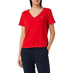 Tommy Jeans Camiseta Mujer Cuello Pico