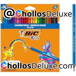 Estuche 24 Unidades BIC Kids Evolution Lápices Colores