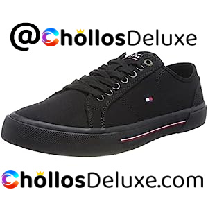 Tommy Hilfiger Lienzo Core Corporate Vulc, Tenis vulcanizados Hombre