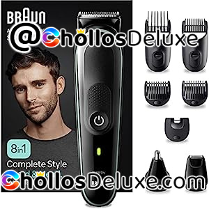 Braun Recortadora de Barba Series 3, Máquina Cortar Pelo, Cortapelos Hombre Kit 8 En 1 Para Barba, Pelo y Mucho Más, MGK3441
