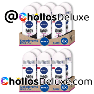 12x Nivea Black & White Invisible Desodorantes Roll-on