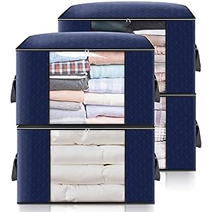 Set de 4 Bolsas de Almacenamiento Ropa 60x43x35cm
