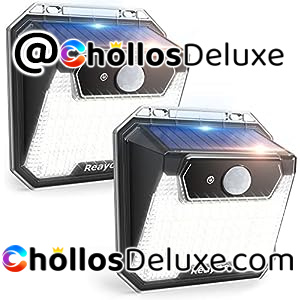 Pack de 2 Luz Solar LED Exterior 148 LEDs 3 Modos 2200mAh IP65