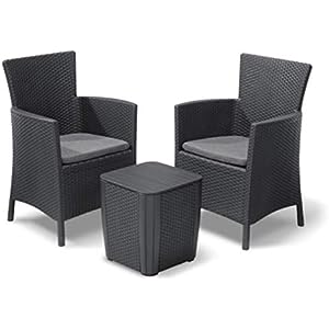 Keter Iowa Conjunto 2 Sillones con Cojín +Mesa