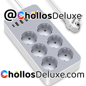 Regleta 6 Tomas +4 Puertos (3 USB A+ 1 USB C)
