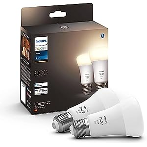 Pack de 2 Philips Hue Bombillas LED Inteligentes E27 Alexa /Google