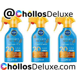 3x Nivea Sun Protege & Broncea Spray Solar SPF20 270ml