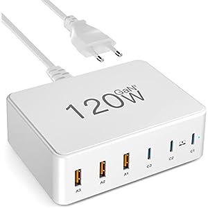 Cargador USB C 120W 6 Puertos