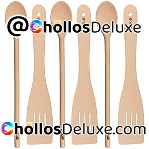 Juego 6 Utensilios Madera Cocina