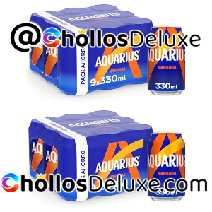 18x Latas Aquarius Naranja 330ml