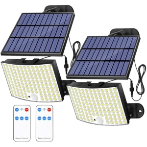 Pack de 2 Luz Solar Exterior 128LEDs 7500K IP67