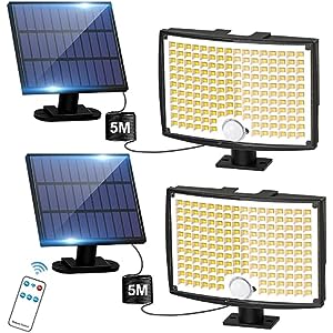 Pack de 2 Luz Solar Exterior 168LEDs 3000LM IP65