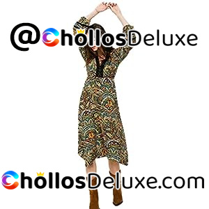 Springfield Midi Escote Lace Vestido Mujer
