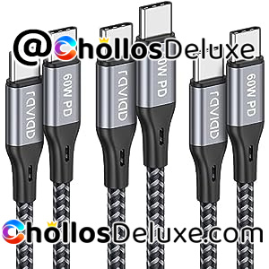Pack de 3 Cables USB Tipo C a USB Tipo C