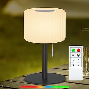 Lampara de Mesa Exterior LED Recargable IP44 +Mando