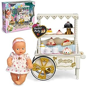 Barriguitas Carrito de Meriendas con Muñeca y Accesorios