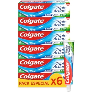 6x Colgate Triple Acción Pastas de Dientes