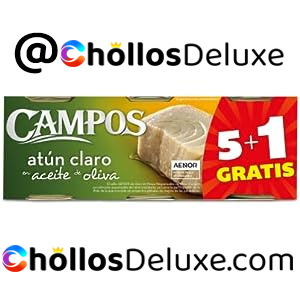 6x Latas Campos Atún Claro en Aceite de Oliva 80g