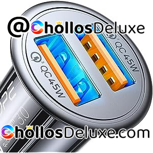 Cargador Coche 2 Puertos USB QC 3.0 36W 6A