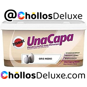 Titanlux Una Capa Pintura Paredes Gris Medio 4L