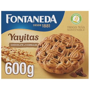 Fontaneda Yayitas Galletas 5 Cereales con Pepitas de Chocolate 600g