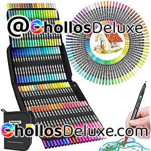 Estuche 120 Rotuladores Doble Punta Acuarelables