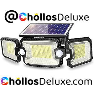 Luz Solar Exterior con 2 Sensor de Movimiento 7300LM 305 LEDs