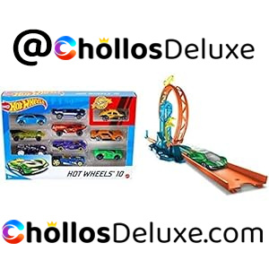 Pack de 10 Coches Hot Wheels +Pista