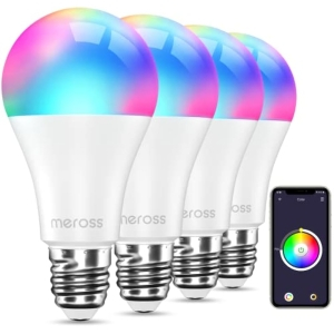 Pack de 4 Bombillas Inteligentes LED Wifi RGBWW E27