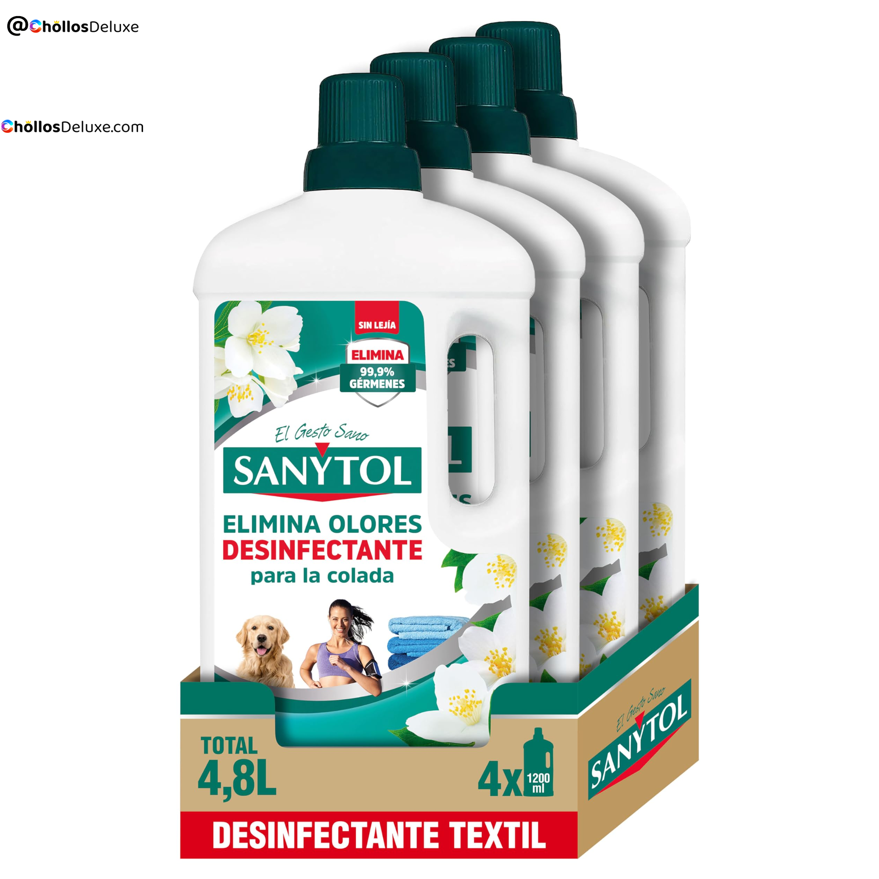 4x Sanytol Desinfectante Textil 1,2L
