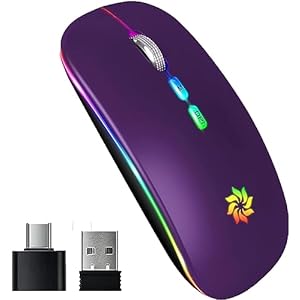 Raton Inalámbrico Recargable LED 1600 DPI