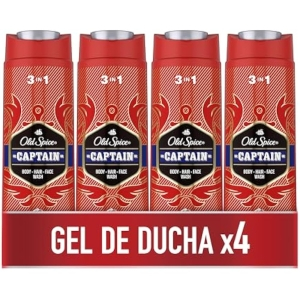 4x Old Spice Captain Gel de Ducha y Champú 400ml