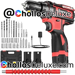 Taladro Atornillador Inalámbrico 12V +2 Baterías +Extras
