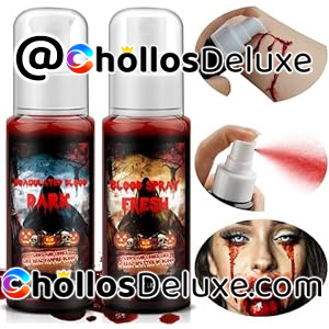 Kit 2 Botes Maquillaje Sangre Falsa Halloween