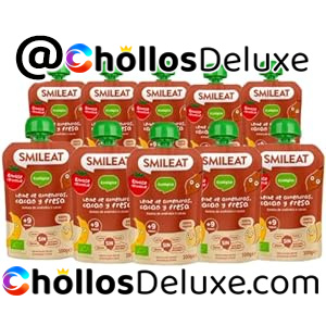 10x Smileat Pouch de Leche de Almendra, Cacao y Fresa 100g