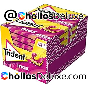 12x Trident Max Raspberry Lemon Chicles sin Azúcar 23g