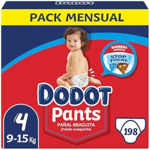 396 Pañales Bebé Dodot Pants Pack Mensual