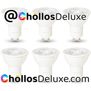 Amazon Basics Professional - 6 Bombillas de foco LED GU10, equivalente a 35 W, luz blanco frío, Regulable