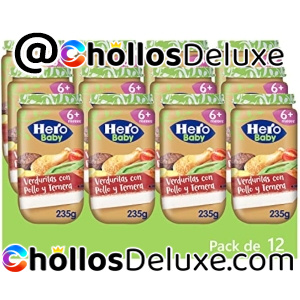 12x Tarritos Hero Baby Verduritas con Pollo y Ternera 235g
