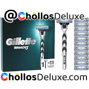 Gillette Mach3 Maquinilla de Afeitar Hombre +12 Cuchillas de Recambio