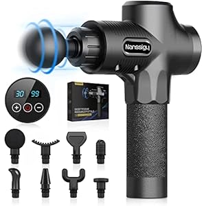 Pistola de Masaje Muscular 30 Niveles +8 Cabezales