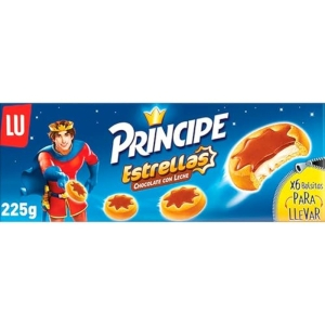 Príncipe Estrellas Galletas Chocolate con Leche 225g +Saldo