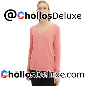 Tom Tailor Basic V-neck, Suéter Mujer